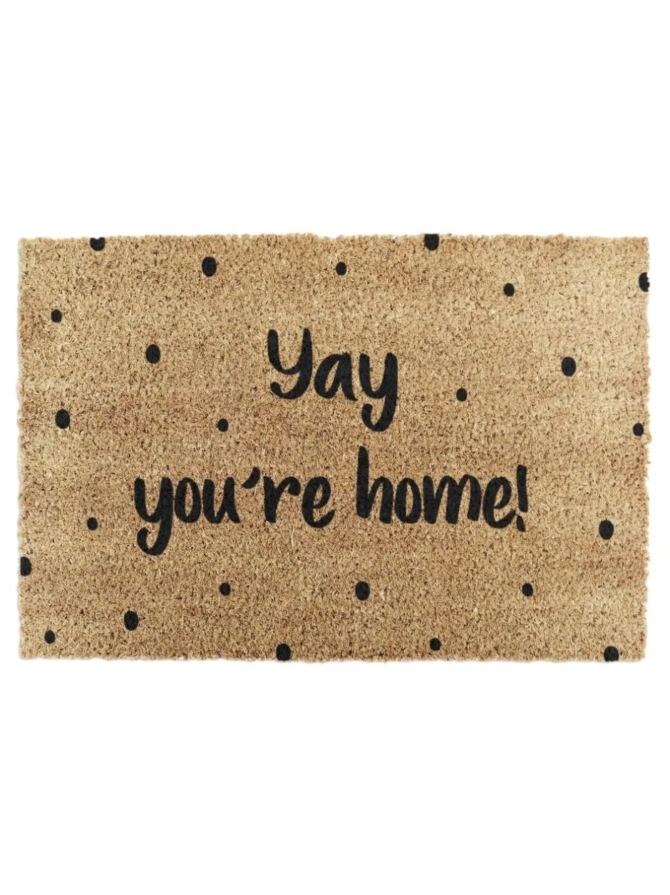 Deurmatten|Artsy Mats Yay You're Wonen Spotty Deurmat