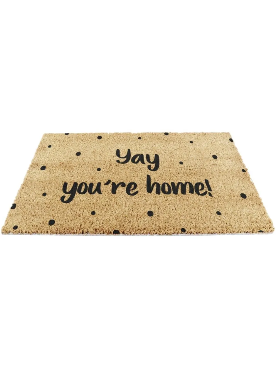Deurmatten|Artsy Mats Yay You're Wonen Spotty Deurmat