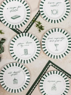 Eetservies En Pastaschalen*Avalon Home Drink Responsibly Dessert Plate