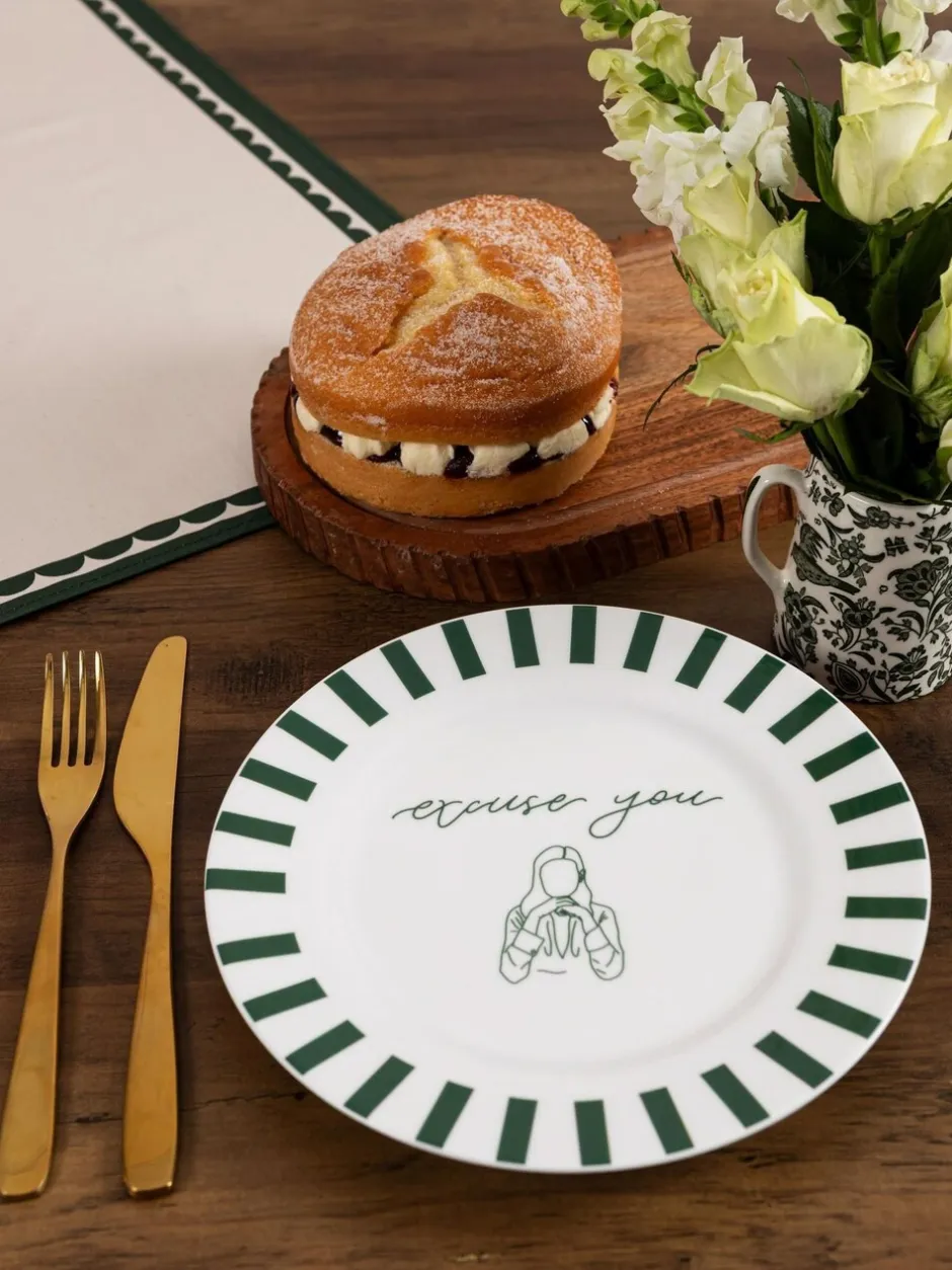 Eetservies En Pastaschalen*Avalon Home Excuse You Dessert Plate
