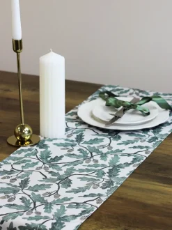 Tafellinnen En Placemats *Avalon Home Avalon wonen eiken 100% katoenen tafelloper