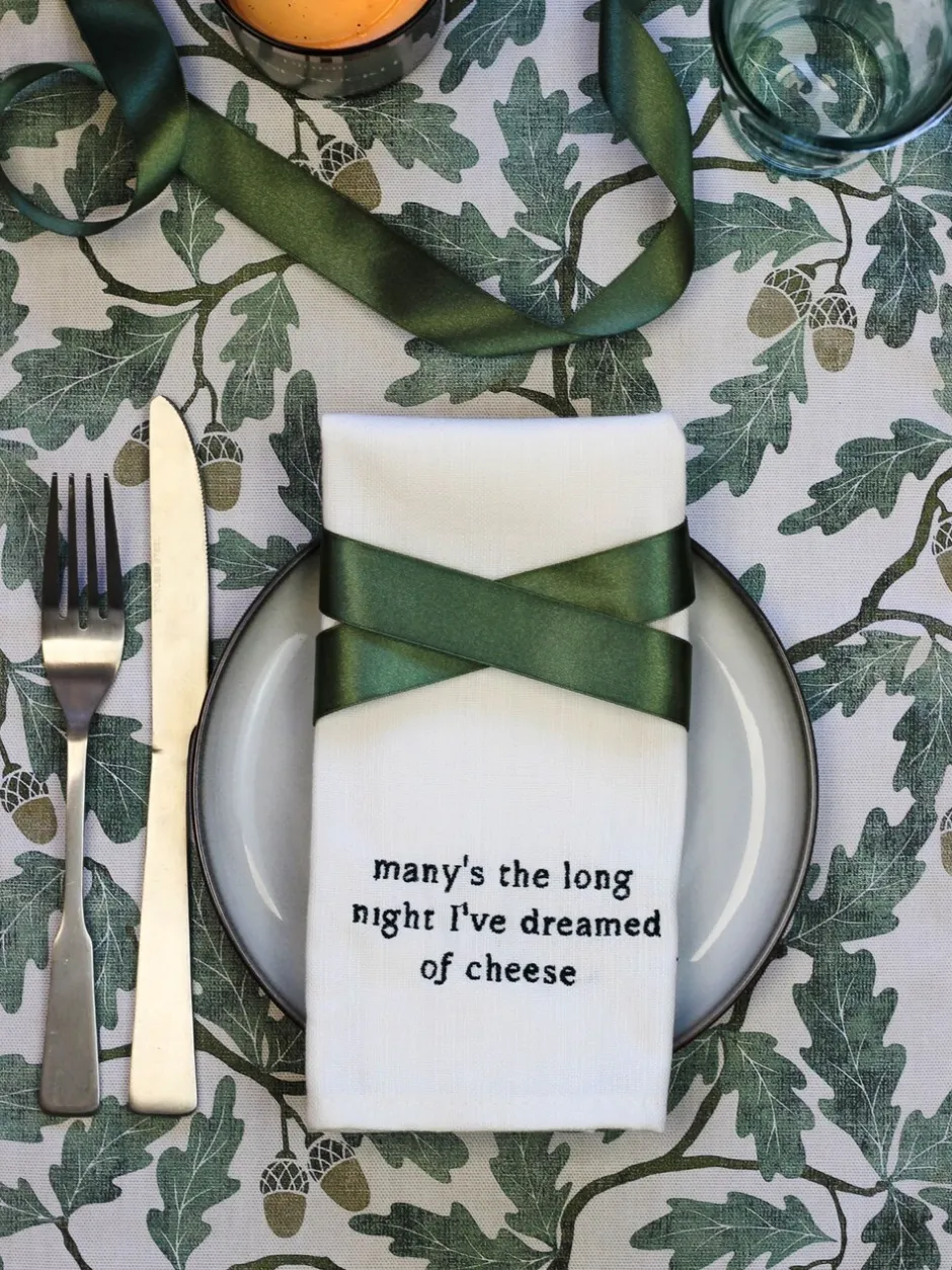 Tafellinnen En Placemats |Avalon Home Avalon Wonen Set van 4 Literary Collection servetten van 100% katoen in geschenkdoos