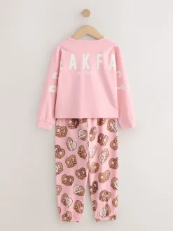 Nachtkleding En Pyjama's|Pyjama's|Next - Verpakking van 3 pyjama's met joggingbroek (3-16 jr) Avocado-sloganprint