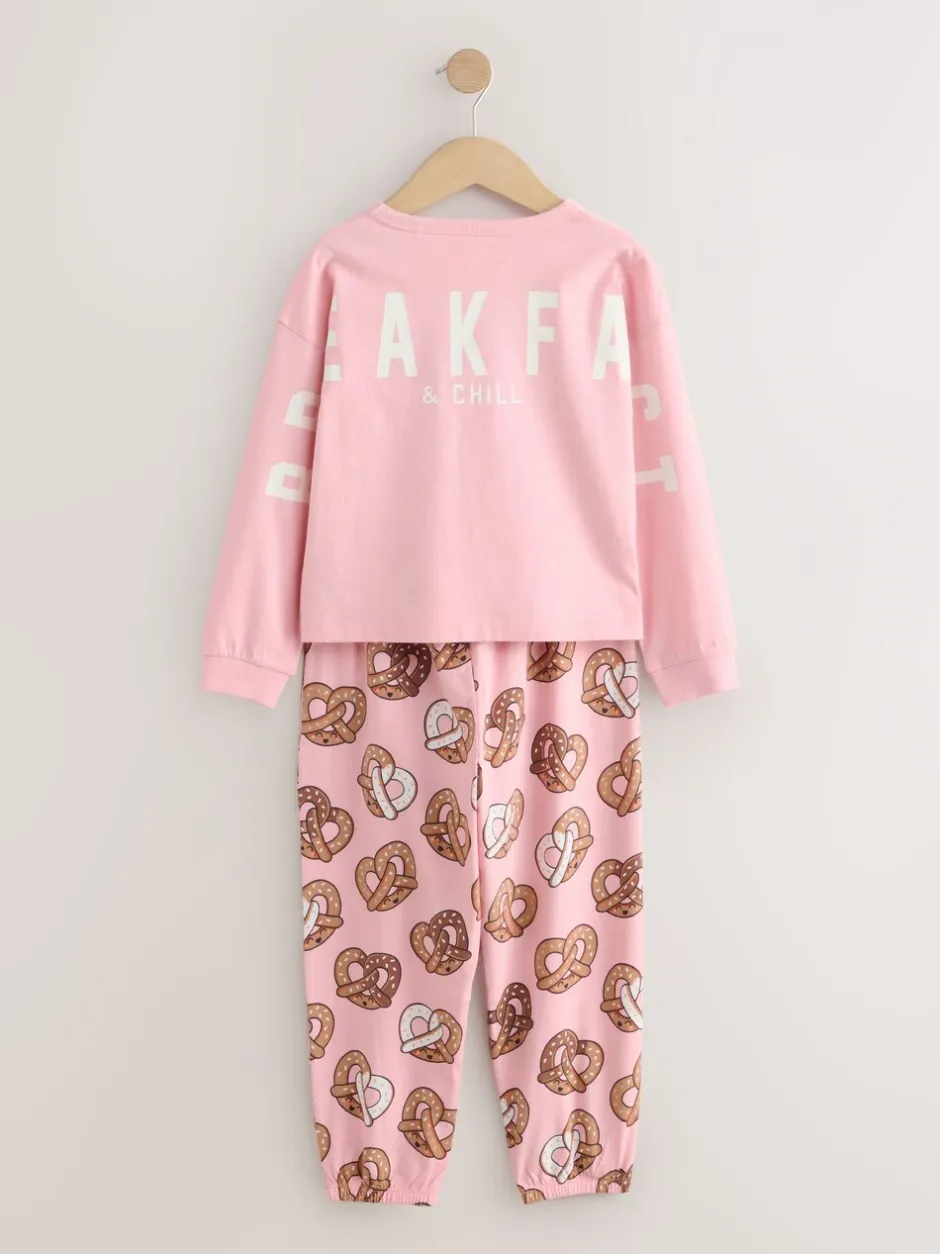 Nachtkleding En Pyjama's|Pyjama's|Next - Verpakking van 3 pyjama's met joggingbroek (3-16 jr) Avocado-sloganprint