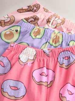 Nachtkleding En Pyjama's|Pyjama's|Next - Verpakking van 3 pyjama's met joggingbroek (3-16 jr) Avocado-sloganprint