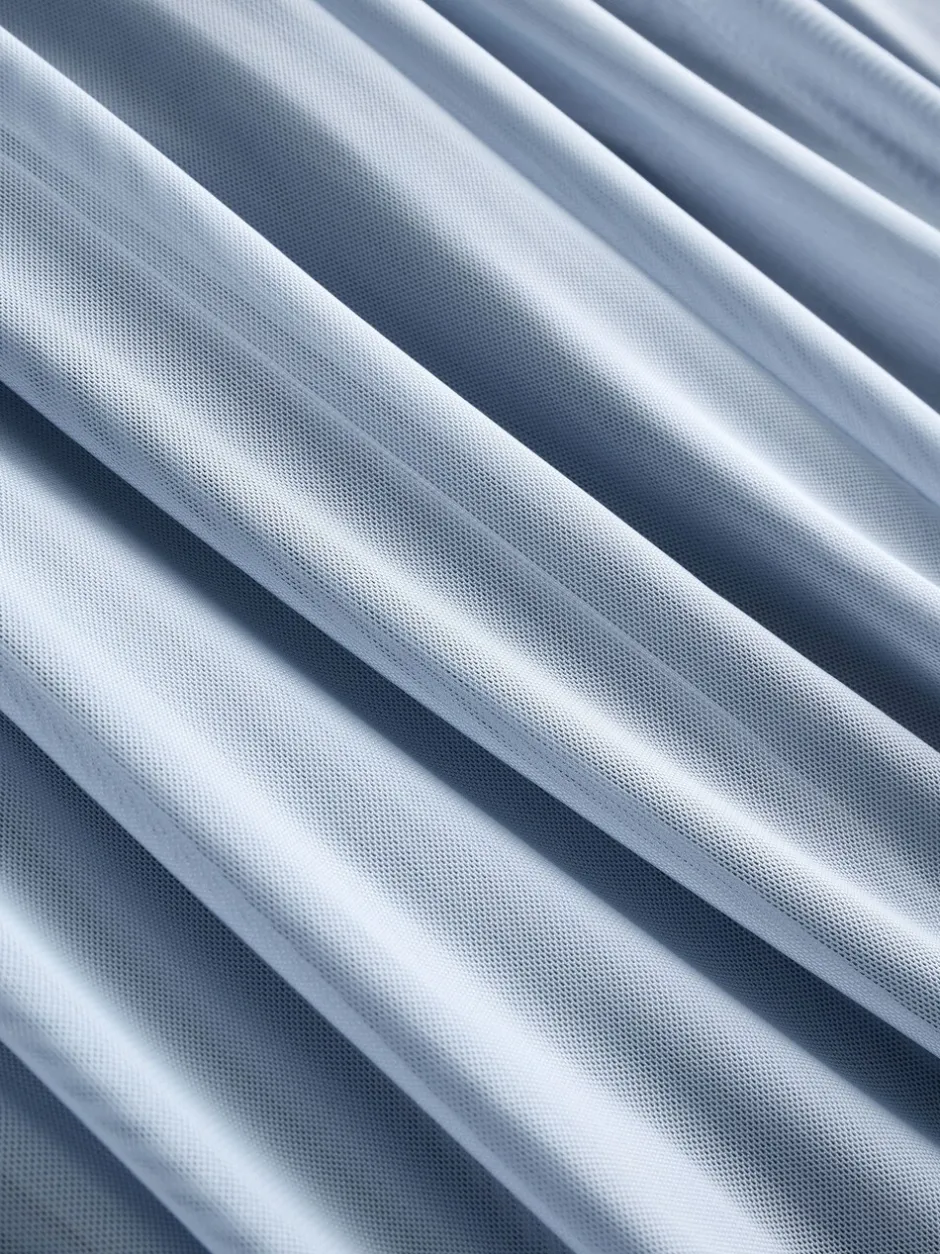 Gelegenheidskleding|Next Avondblauw - Multiway mesh Maxi-jurk voor Bruiloftsgasten