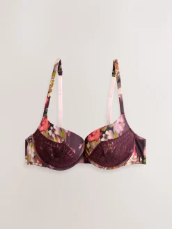 Beha's|B by Ted Baker Aubergine Purple Floral Triple Boost Bra