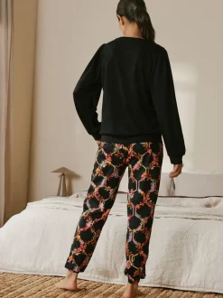 Pyjama's|Loungewear*B by Ted Baker Black Floral Black Pyjamas