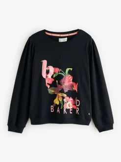 Pyjama's|Loungewear*B by Ted Baker Black Floral Black Pyjamas