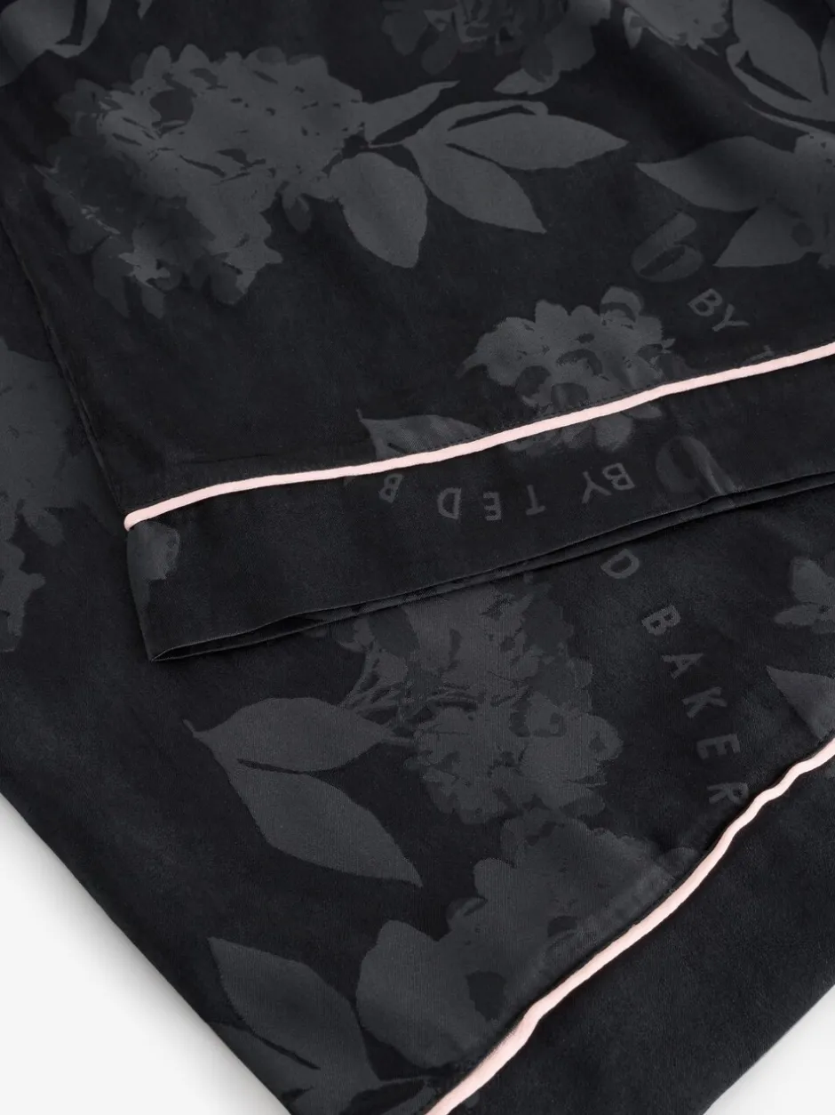 Pyjama's|Loungewear|B by Ted Baker Black Jacquard Floral Cami Pyjamas