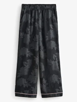 Pyjama's|Loungewear|B by Ted Baker Black Jacquard Floral Cami Pyjamas