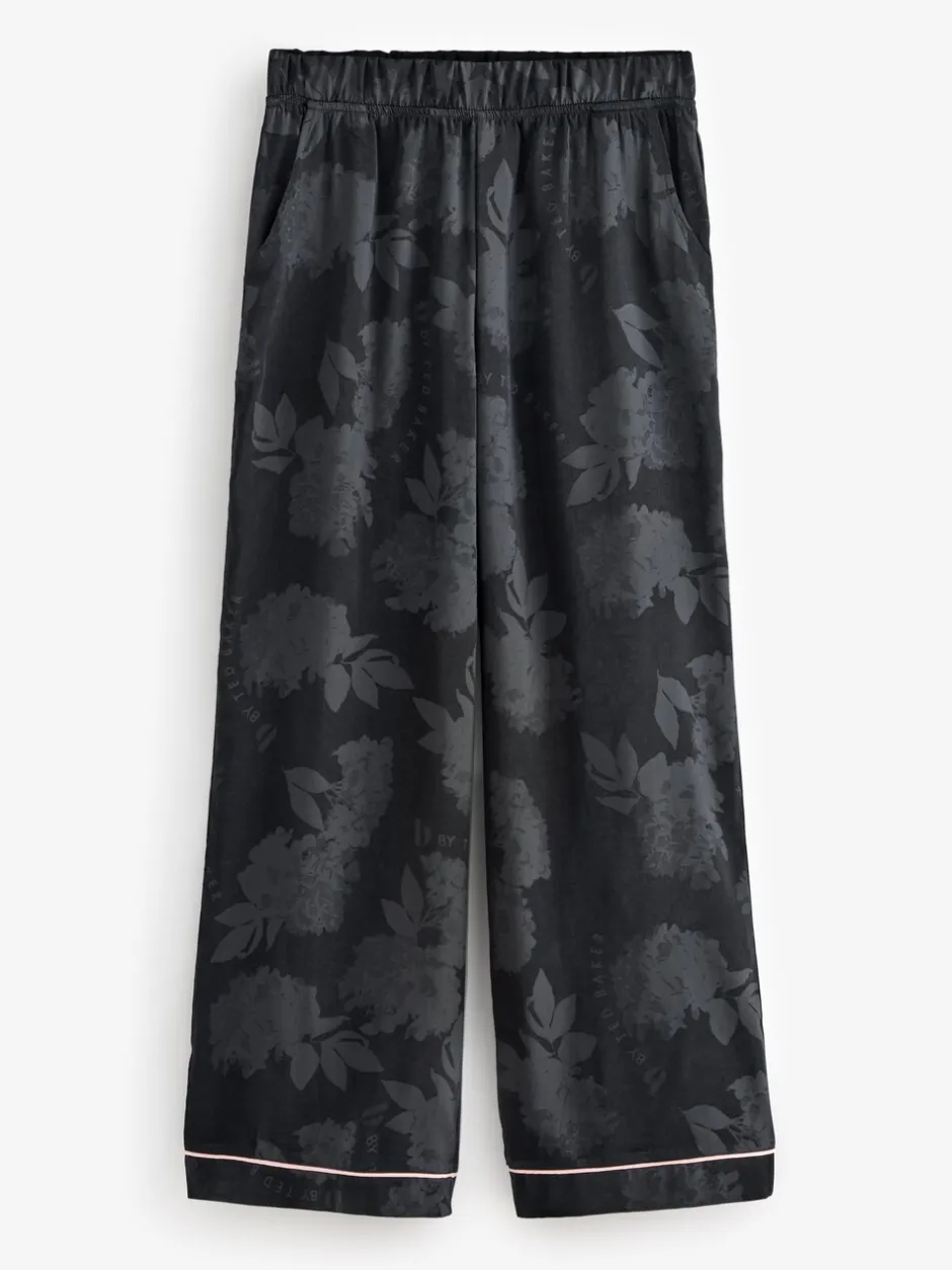 Pyjama's|Loungewear|B by Ted Baker Black Jacquard Floral Cami Pyjamas