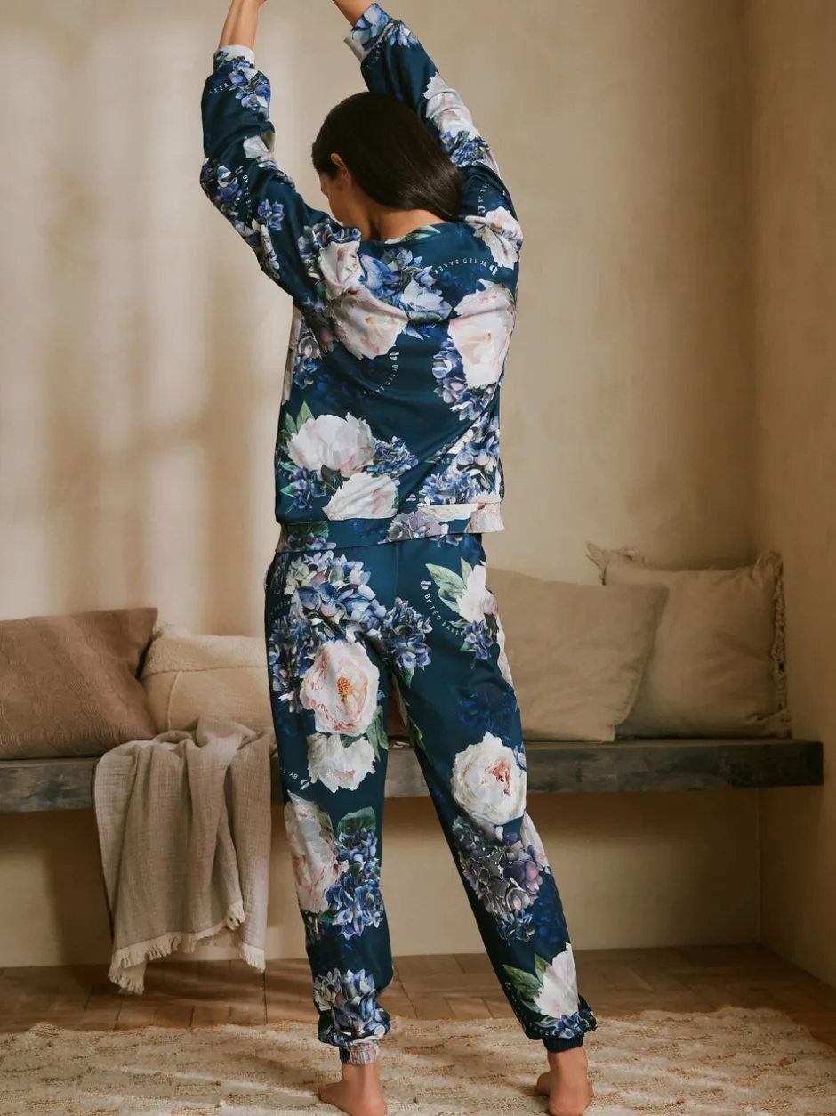 Pyjama's|Alle Nacht- En Loungekleding|B by Ted Baker Blue Floral Twosie Pyjamas