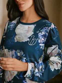 Pyjama's|Alle Nacht- En Loungekleding|B by Ted Baker Blue Floral Twosie Pyjamas