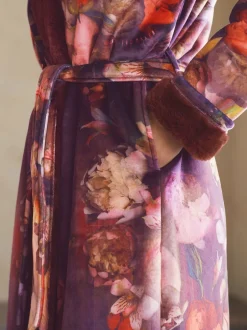 Badjassen|Alle Nacht- En Loungekleding|B by Ted Baker bordeauxrode comfortabele kamerjas