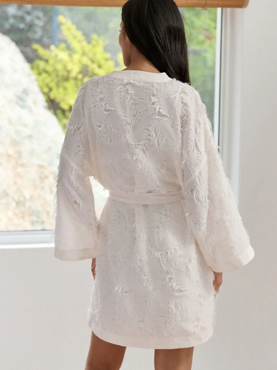 Badjassen|B by Ted Baker Feather Ivory Bridal Robe