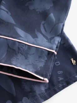 Pyjama's|Loungewear|B by Ted Baker Navy Jacquard Button Through Pyjamas