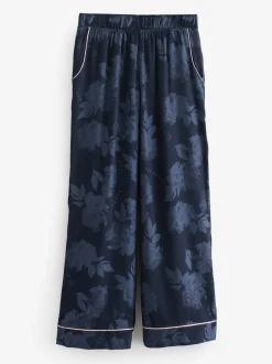 Pyjama's|Loungewear|B by Ted Baker Navy Jacquard Button Through Pyjamas