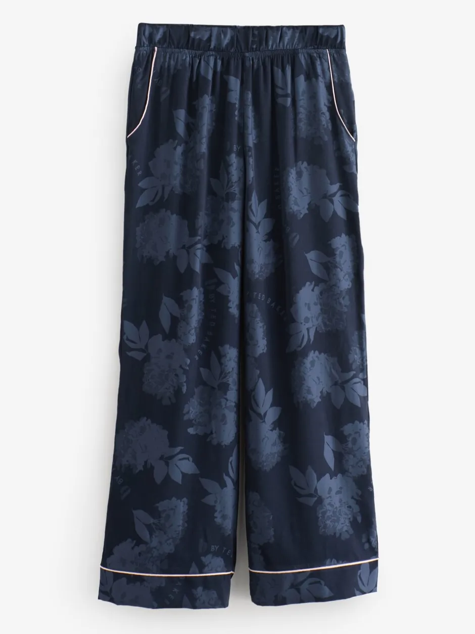 Pyjama's|Loungewear|B by Ted Baker Navy Jacquard Button Through Pyjamas