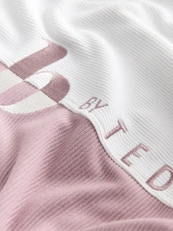 Pyjama's|Loungewear*B by Ted Baker Pink Ottoman Rib Lounge Top