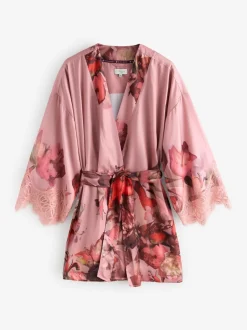 Badjassen|B by Ted Baker Pink Satin Robe