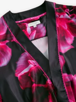 Badjassen|B by Ted Baker Purple Bright Floral Satin Robe