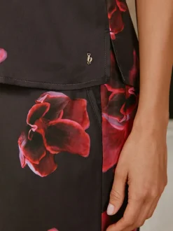 Pyjama's|Loungewear*B by Ted Baker Purple Satin Floral Cami Pyjamas