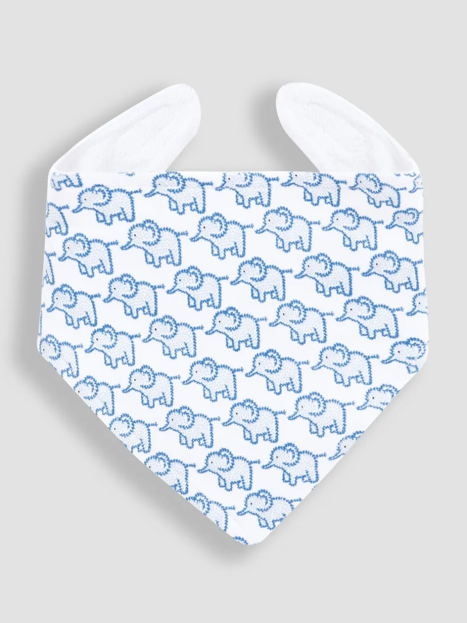 Slabbetjes|Jojo Maman Bébé - - 3 Katoenen babyslabbetjes Babyblauw