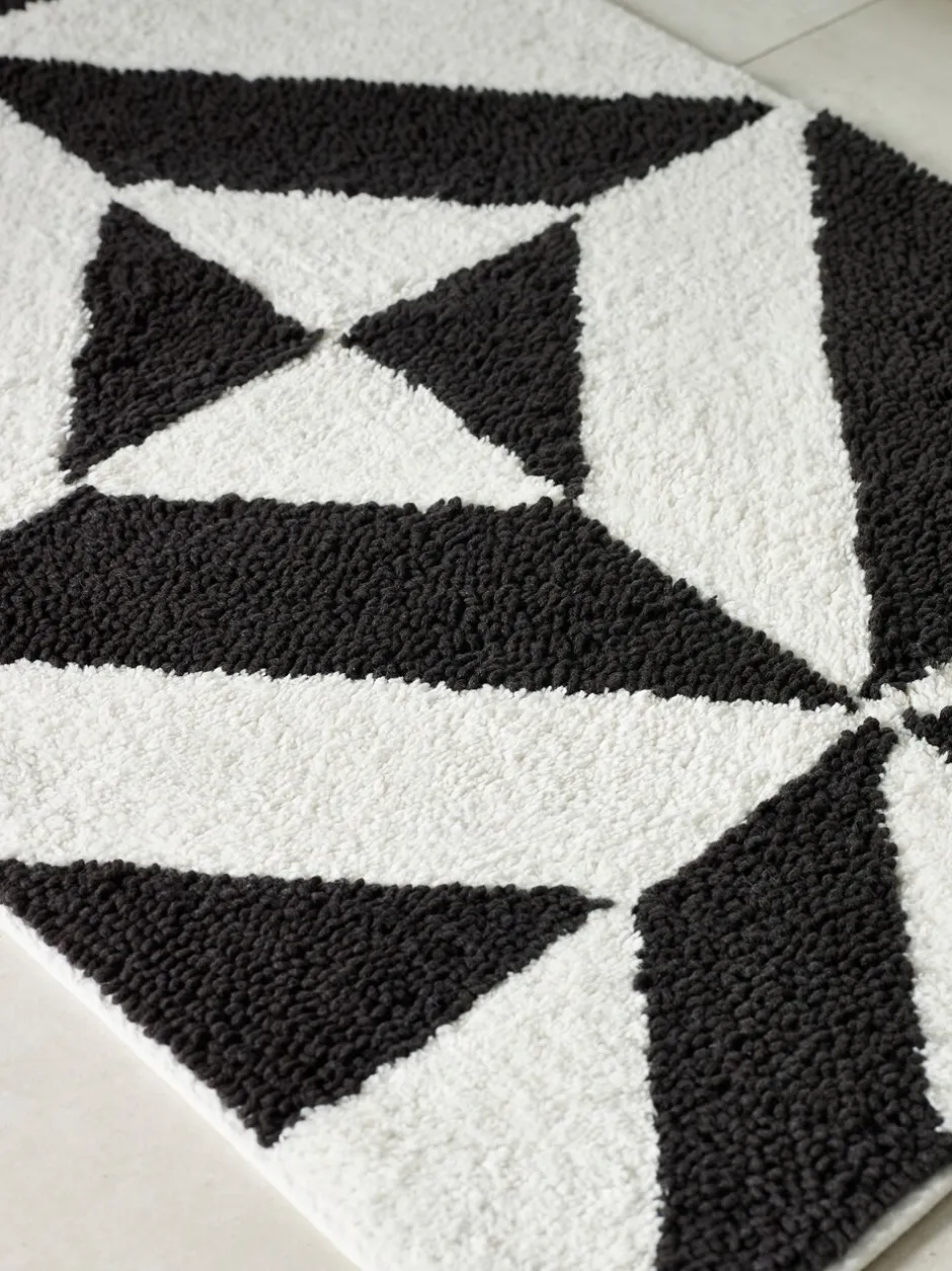 Handdoeken En Badmatten|Next Badmat met geometrisch patroon, 100% katoen