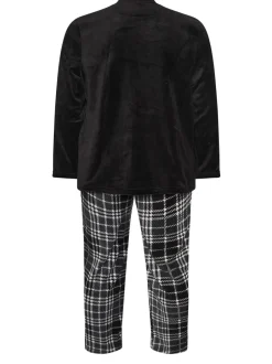 Pyjama's|Loungewear*BadRhino Big & Tall Checked Fleece Pyjama Bottoms