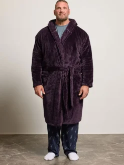 Kamerjassen En Badjassen|BadRhino Big & Tall Textured Hooded Robe