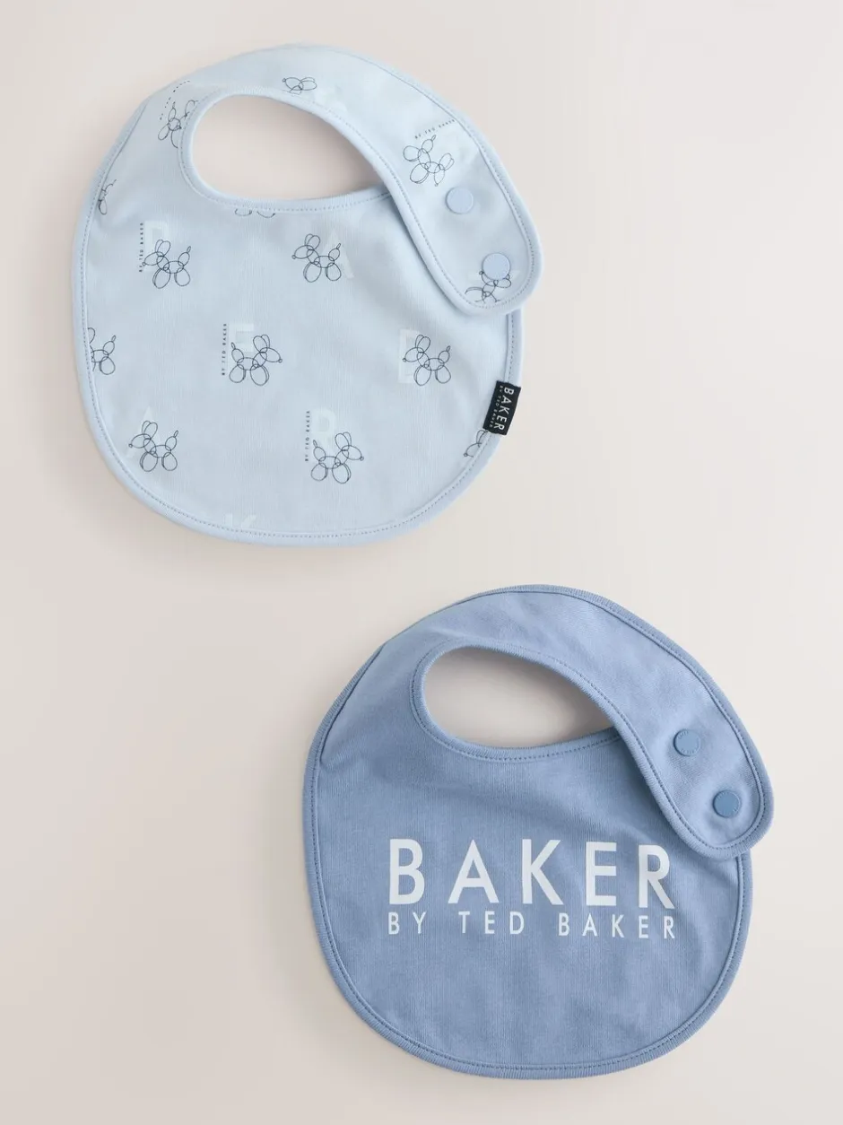 Slabbetjes*Baker by Ted Baker 2 Pack Blue Baby Bibs