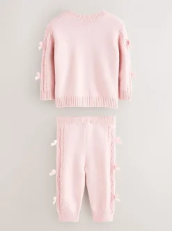 Gebreide Kleding|Baker by Ted Baker 2 Piece Bow Knitted Cardigan & Leggings Set