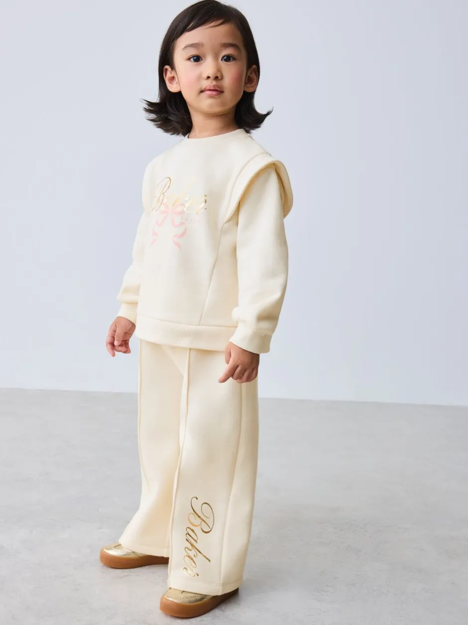Sweaters En Hoody´S|Baker by Ted Baker 2 Piece Cream Sweat & Pintuck Wide Leg Jogger Set