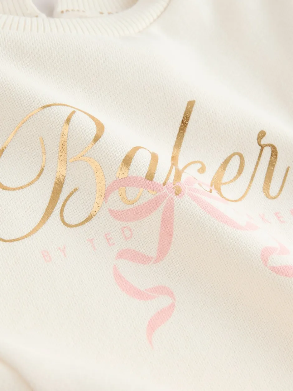 Sweaters En Hoody´S|Baker by Ted Baker 2 Piece Cream Sweat & Pintuck Wide Leg Jogger Set