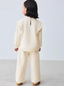 Sweaters En Hoody´S|Baker by Ted Baker 2 Piece Cream Sweat & Pintuck Wide Leg Jogger Set
