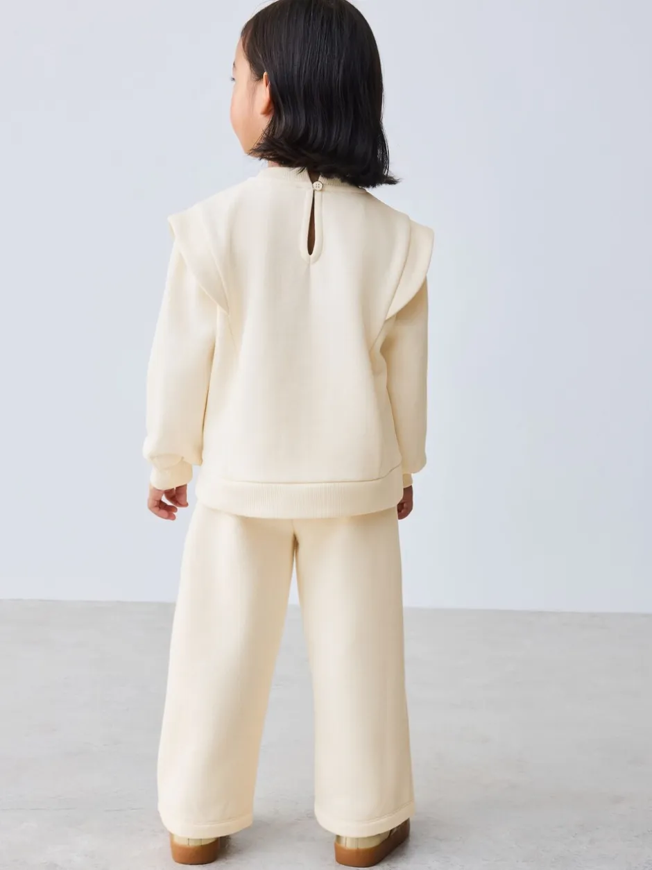 Sweaters En Hoody´S|Baker by Ted Baker 2 Piece Cream Sweat & Pintuck Wide Leg Jogger Set