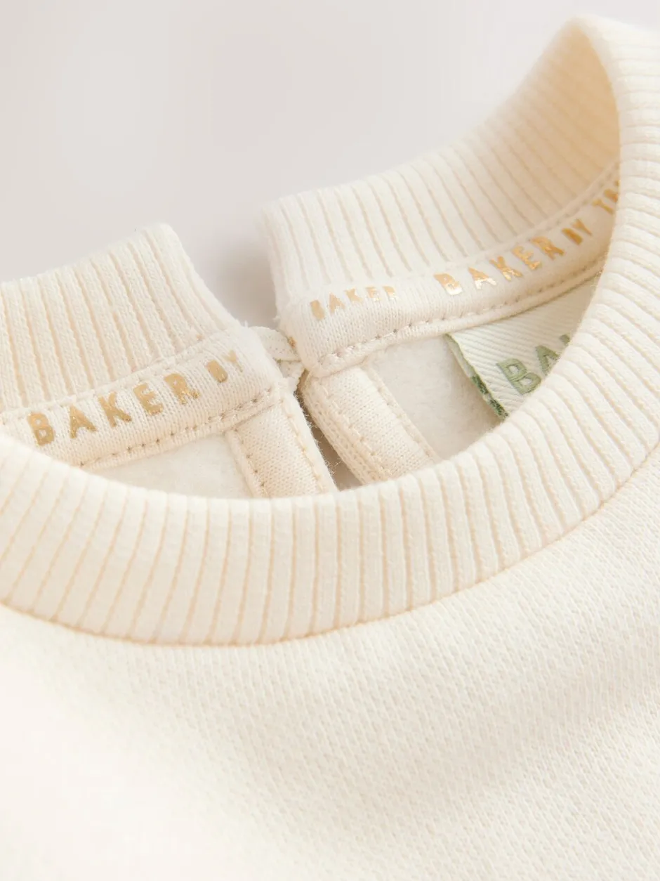 Sweaters En Hoody´S|Baker by Ted Baker 2 Piece Cream Sweat & Pintuck Wide Leg Jogger Set