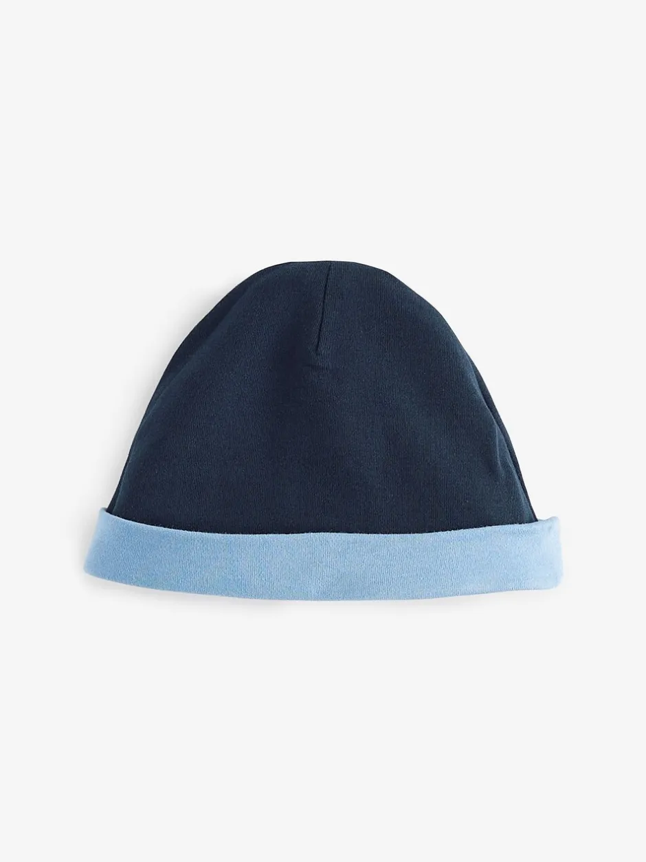 Rompertjes En Tuinbroeken|Baker by Ted Baker blauw 100% katoenen rompertje en omkeerbare hoed