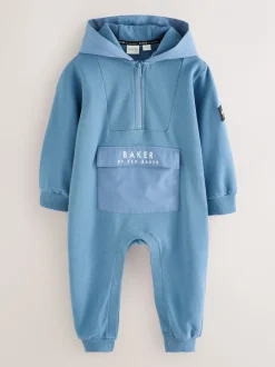 Rompertjes En Tuinbroeken|Baker by Ted Baker Blue Hooded Romper