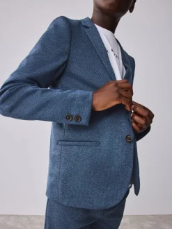 Kostuums En Herenvesten|Baker by Ted Baker Blue Jersey Suit Jacket