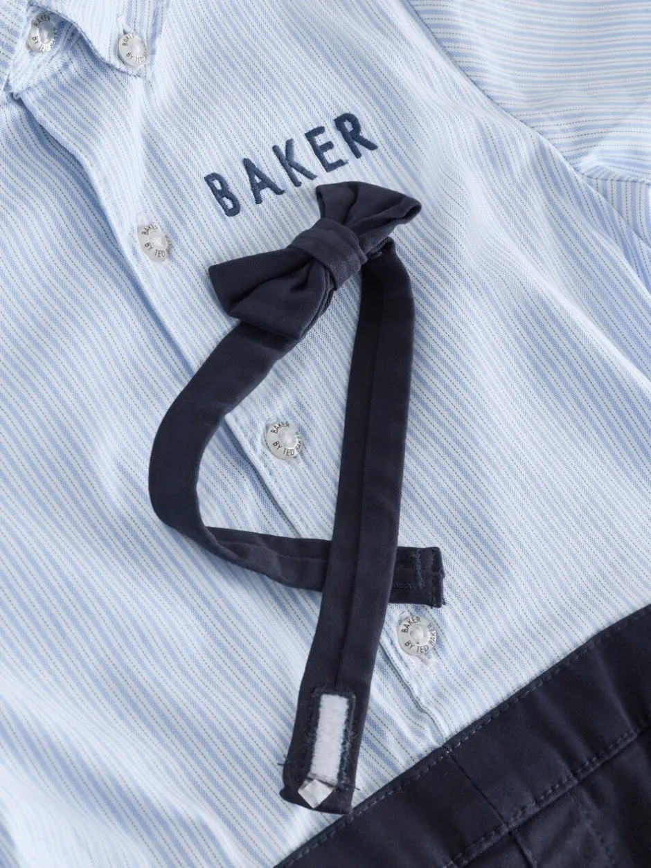 Rompertjes En Tuinbroeken|Baker by Ted Baker Blue Smart Bow Tie Rompersuit