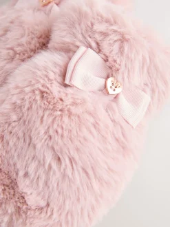 Mutsjes En Antikrabwantjes|Mutsen, Handschoenen En Sjaals*Baker by Ted Baker Bow Pink Faux Fur Trapper Hat
