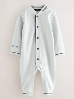Rompertjes En Tuinbroeken|Baker by Ted Baker grijs getextureerde romper