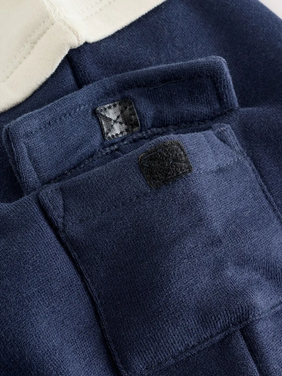 Rompertjes En Tuinbroeken|Baker by Ted Baker kiezelkleurig marineblauw en rood varsity-rompertje