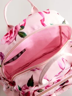 Tassen*Baker by Ted Baker meisjes roze terug naar school rugzak met bloemenprint en strik