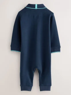 Rompertjes En Tuinbroeken*Baker by Ted Baker Navy Long Sleeve Graphic Romper