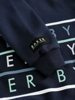 Joggingbroeken|Baker by Ted Baker Oversized Navy Graphic Sweatshirt and Joggers Set