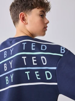 Joggingbroeken|Baker by Ted Baker Oversized Navy Graphic Sweatshirt and Joggers Set