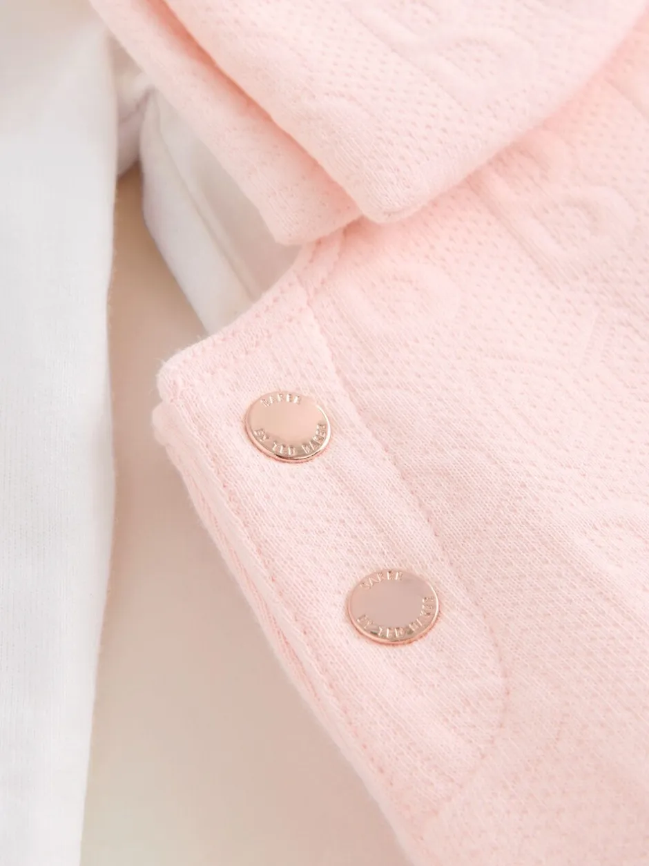 Jumpsuits En Playsuits|Baker by Ted Baker Pink Jacquard Bow Dungarees & T-Shirt Set